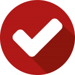 Red tick icon