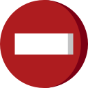 No entry sign icon